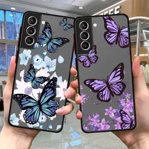 INS Retro Butterfly Soft Matte Case for Samsung 1