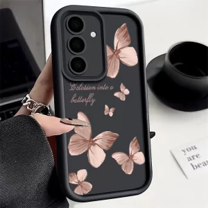 Gold Butterfly Soft TPU Case for Samsung 1