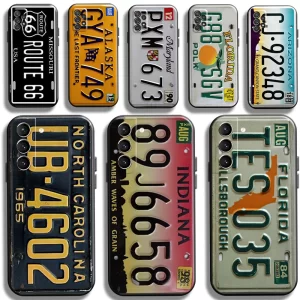 Retro Vintage License Plate Phone Case for Samsung 1