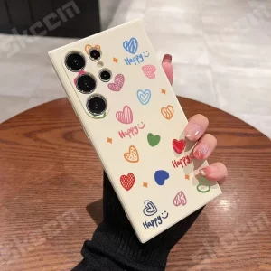 Colorful Love Heart Happy Phone Case for Samsung 1