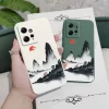 Sunset Red Liquid Silicone Case for Redmi Note 13 4