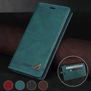 Luxury Anti-Theft Leather Wallet Case for Huawei P Series & Y Series 1