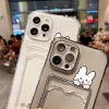 Card Holder Wallet Case – Soft Silicone Slot Cover for iPhone 5