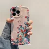 Laser Blue Light Flowers Luxury Shockproof TPU Silicone Phone Case for iPhone 2
