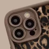 Winter Leopard Print Phone Case with Chain for iPhone 16, 15, 14, 13, 12, 11 Pro Max 6