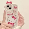 Sanrio Hello Kitty 3D Bow Lens Case – Soft Shockproof Cover for iPhone 5