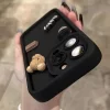 Cute 3D Bear Coffee Case for iPhone – Soft Matte Silicone Cover 3