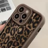 Winter Leopard Print Phone Case with Chain for iPhone 16, 15, 14, 13, 12, 11 Pro Max 5