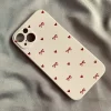 Korean Cute Pink Bow Love Heart Case – Soft Square Silicone Protective Cover for iPhone 5
