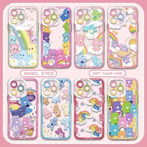 Cute Cartoon Care Bears Transparent Case – Soft Silicone Cover for iPhone 1