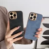 Leather Electroplated Lambskin Case – Luxury Protective Shell for iPhone 3