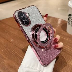 Luxury Glitter Plating Case with Holder for Huawei P & Mate Series 1