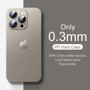 0.3mm Ultra Thin Matte Hard Clear Case for iPhone 16, 15, 14, 13, 12, 11 Pro Max 1