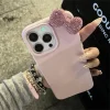 Luxury Rhinestone Bow Litchi Leather Case for iPhone 16, 15, 14, 13, 12, 11 Pro Max 2