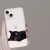 Cartoon Black Cat Couple Case – Clear Soft Cover for iPhone 6