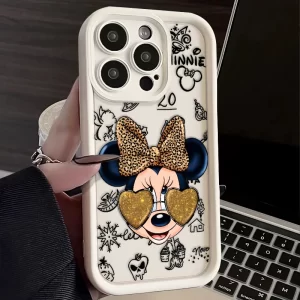 Minnie Disney Mouse Liquid Eye Ladder Phone Case for iPhone 1