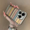 Dream Rainbow Matte Plating Case – Fashion Color Shockproof Cover for iPhone 2