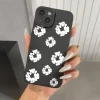 Black Stylish Flower Pattern Phone Case for iPhone 2