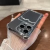 Luxury Transparent Card Holder Case for iPhone 3
