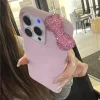 Luxury Rhinestone Bow Litchi Leather Case for iPhone 16, 15, 14, 13, 12, 11 Pro Max 3