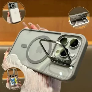 MagSafe Magnetic Stand Case with Lens Protection for iPhone 16, 15, 14, 13, 12, 11 Pro Max 1