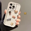 Cute 3D Bear Coffee Case for iPhone – Soft Matte Silicone Cover 4