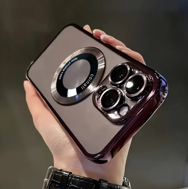Luxury Transparent MagSafe Case for iPhone 16, 15, 14, 13, 12, 11 Pro Max 1
