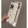 Korean Cute Cherry Bow Silicone Leather Case – Soft Shockproof Cover for iPhone 4