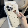 Korean Cute Cherry Bow Silicone Leather Case – Soft Shockproof Cover for iPhone 3