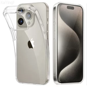 Luxury Transparent TPU Soft Clear Case for iPhone 16, 15, 14, 13, 12, 11 Pro Max 1