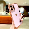 Love Heart Plating Soft Case for iPhone – Chic Silicone Cover 6