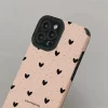 Little Love Heart Leather Case for iPhone – Fashion Silicone Shockproof Cover 6