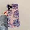 Laser Blue Light Flowers Luxury Shockproof TPU Silicone Phone Case for iPhone 3