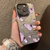 Butterfly Black & Purple Case for iPhone – IMD Plating Soft Cover 4