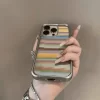Dream Rainbow Matte Plating Case – Fashion Color Shockproof Cover for iPhone 3