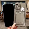 Card Holder Wallet Case – Soft Silicone Slot Cover for iPhone 3