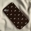 Korean Cute Pink Bow Love Heart Case – Soft Square Silicone Protective Cover for iPhone 6