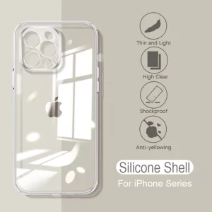 Ultra Thin Clear Silicone Case for iPhone – Slim Transparent Protective Cover 1