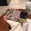 Leopard Print Flower Case – Shockproof Soft Silicone Cover for iPhone 3
