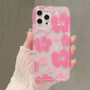 White Flower Clear Phone Case 6
