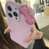 Luxury Rhinestone Bow Litchi Leather Case for iPhone 16, 15, 14, 13, 12, 11 Pro Max 6