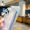 Laser Silver Gradient Case for iPhone – Luxury Soft Silicone Cover 5